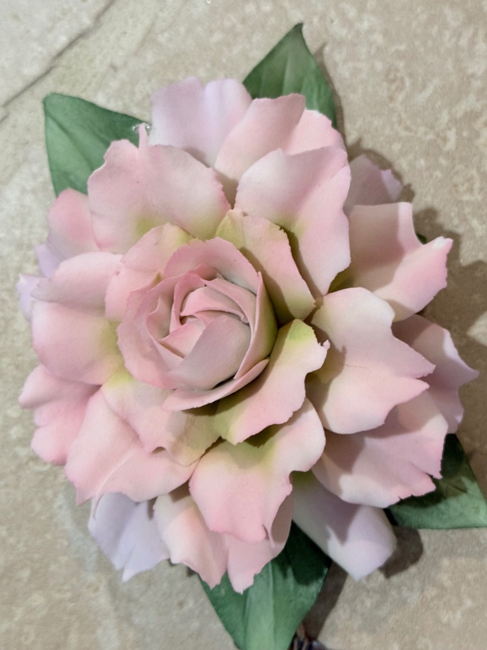 Ceramic rose - Capodimonte Italy